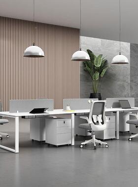 钢架职员桌简约BGZ-16现代位办公室桌椅组合四工4六6人位桌员工办