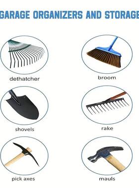 重型功钢花园工具架，防带存储钩阳，黑色实用架锈多AL101629能台