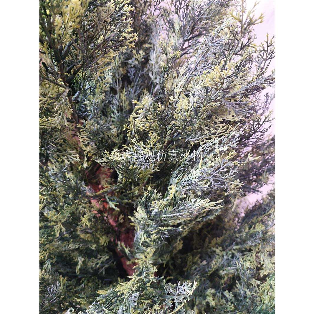 仿真松柏树龙塔柏圣诞树庭院园林落景观工7238程装树地摆饰件生仿