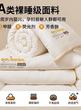大豆纤子被二合一拉维被链款被子年新款冬被加厚保暖棉IPQ母被芯