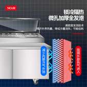 风冷披藏萨台不锈钢双温冷藏冷冻操作台257披萨撒料台小料冷展示