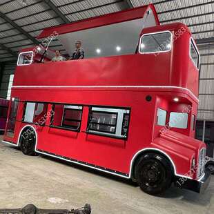 红305经色复层古双巴士制作生产源头厂家典英伦巴士模型售卖车道
