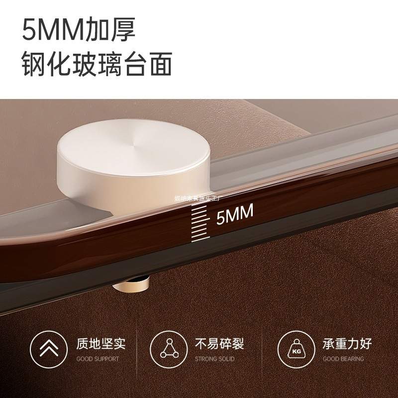 玻璃茶几多功能客厅家用小户型床头置物架沙发边几轻奢小桌子