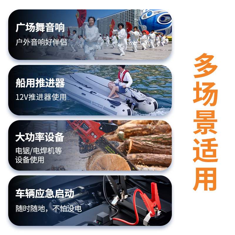 LiFePo4磷酸铁锂12.8V25.6V100AH安大容量户外便携式游艇推进器锂