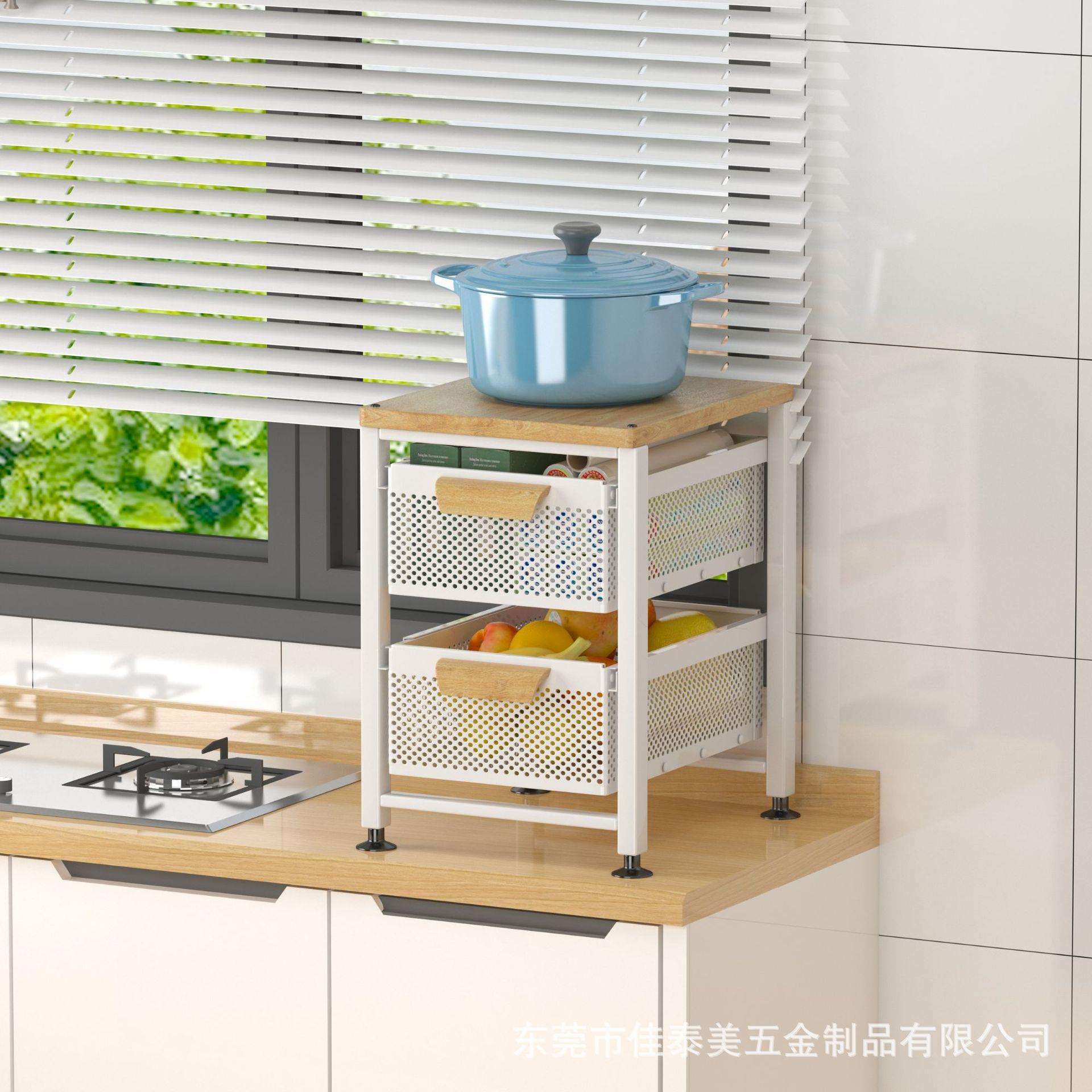 厨房物架免Z-TC2201安装落地小推车瓜果蔬菜夹缝层多纳储物架子收