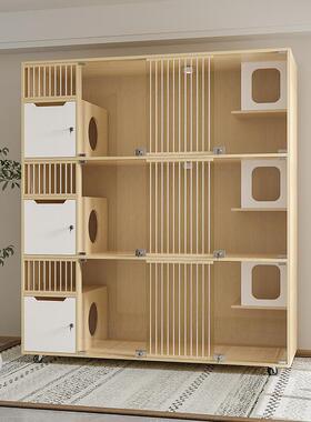 猫柜猫猫窝18308房猫咪子猫屋宠物店豪舍实木展示繁育宠物猫华别