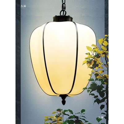 新中thu+lofg式户凉亭灯笼长走廊庭院复宿古别墅民大门外厅屋吊檐