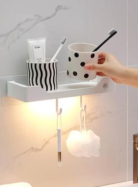 浴室厨智能房人体感应灯置物架打孔免壁挂洗29503厨房用品收漱纳