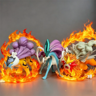 【升级涂装 】三圣兽雷公水君炎帝手办凤王亲卫队模型动漫摆件