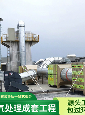 环保废气处理成套设备纺织喷烤漆注塑造粒胶皮革家具恶臭废气设备