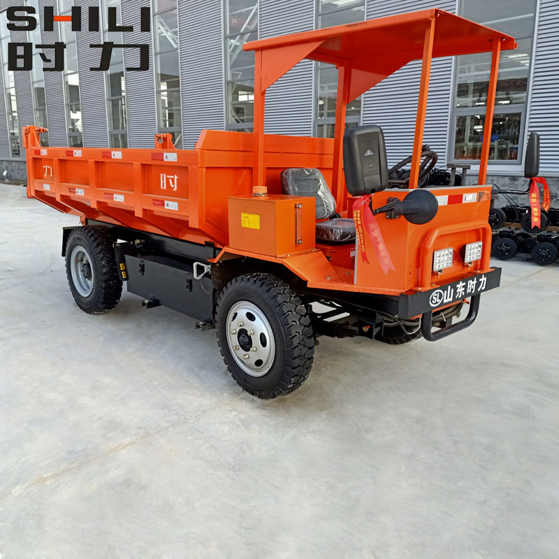 时力牌矿用电动四不像车 电动拉渣自卸运输车 载重五吨电动四轮车