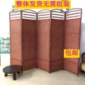 草编藤编屏风现代客厅卧室遮挡折屏