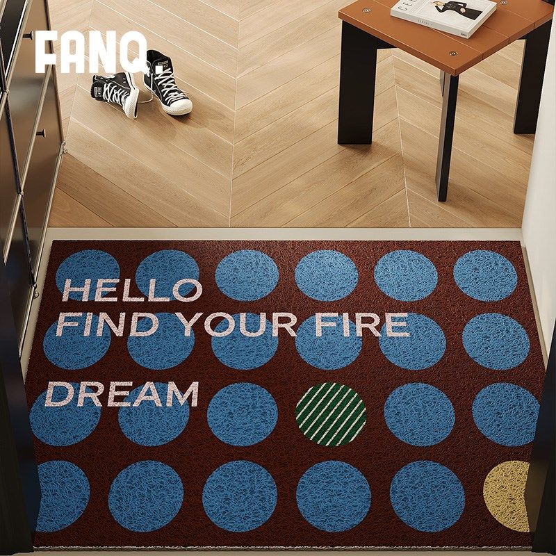 级感丝圈地垫中古风家用入户玄关垫大门口蹭脚除尘门垫,居家布艺,入户地垫,淘宝优惠券,粉丝福利购,淘宝优惠卷