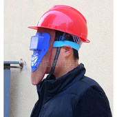 头戴式 自动变光牛皮电焊面罩烧焊氩弧焊帽防烤护脸部轻便透气