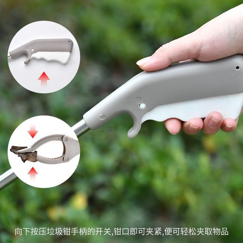 环卫工人捡垃圾夹子拾物器长柄火钳夹超长取物加长垃圾钳专用工具