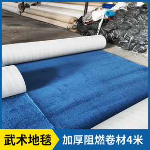 蓝色加厚厚弯头纱地毯级阻燃办公室武术馆大面积整铺米