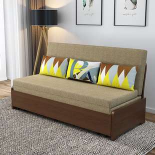 沙发床宽 推拉伸缩变米两用实木