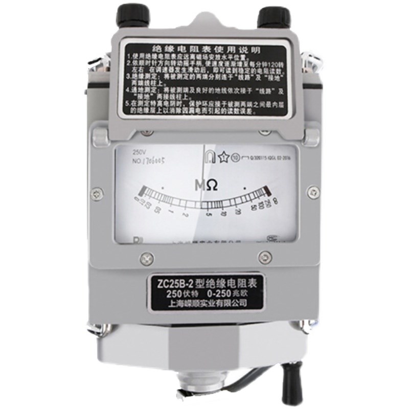 嵘顺ZC25B-3兆欧表普通塑壳 摇表绝缘电阻测试仪电阻表500V/500M