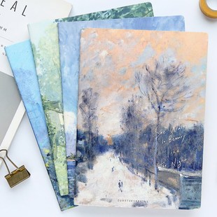 初品 西斯莱 车线本油画复古横线内页笔记本记事本子作业本