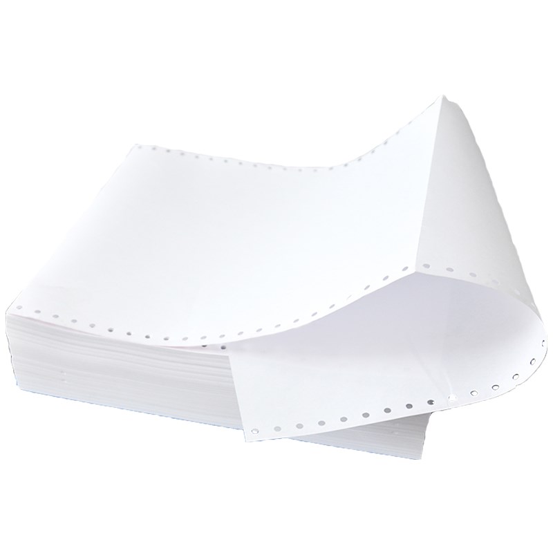 益杰21-1单联电脑打印纸针式打印机连打纸一联发货单1/2/撕边彩