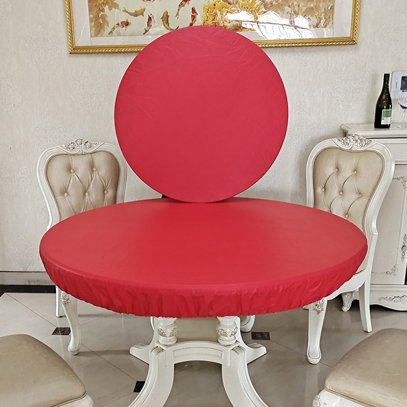 圆桌桌布松紧桌罩圆形全包防水防油免洗防烫松紧转盘台布桌垫