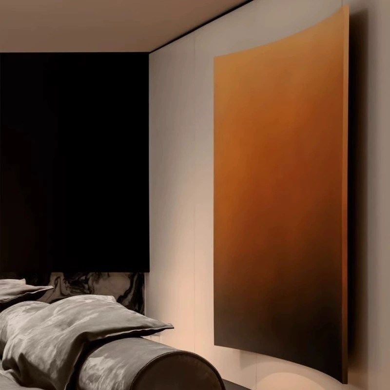 现代无框单幅客厅玄关背景墙弧形木雕手绘渐变色立体装置挂画,家居饰品,现代装饰画,淘宝优惠券,粉丝福利购,淘宝优惠卷