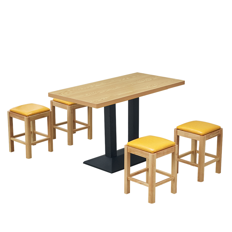 快餐桌椅饭店餐厅小吃店烧烤餐饮商用桌子奶茶店面馆桌椅