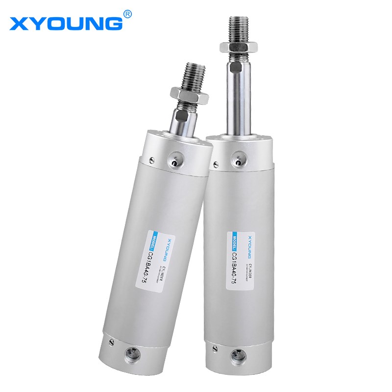 气缓冲铝合金迷你气缸GB75气动带磁轻型气缸GBZ