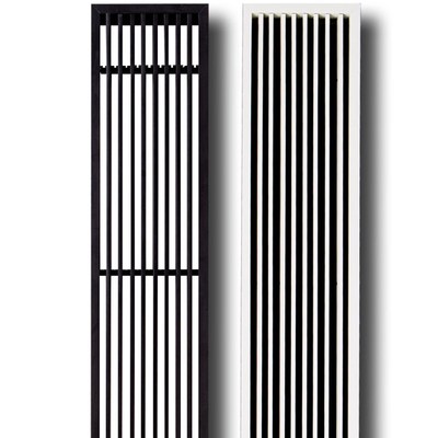 b中央空调出风口格栅加长百叶极简线型无边风管机黑色格栅