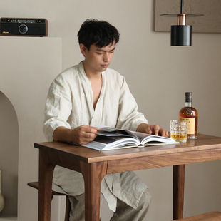 意式极简小吧台北美吧台品酒桌两人小餐桌家用小书桌