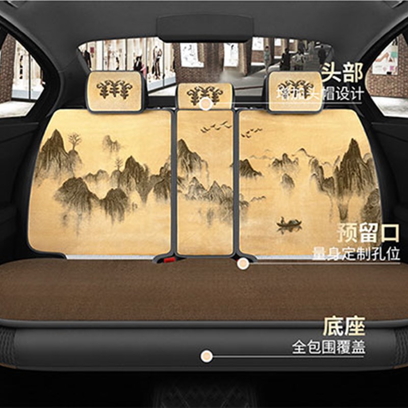 纯羊毛汽车坐垫四季通用全包围地毯式羊绒汽车坐垫羊毛汽车坐垫套