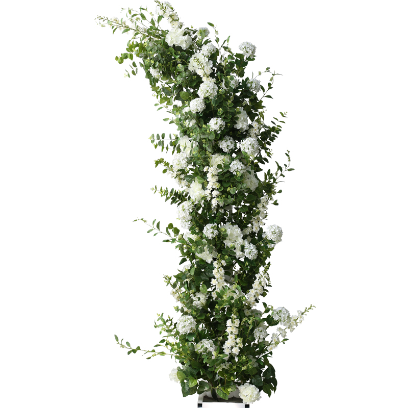 婚礼花艺拱门婚纱店橱窗装饰月牙花门弧形铁架分体落地花架插花