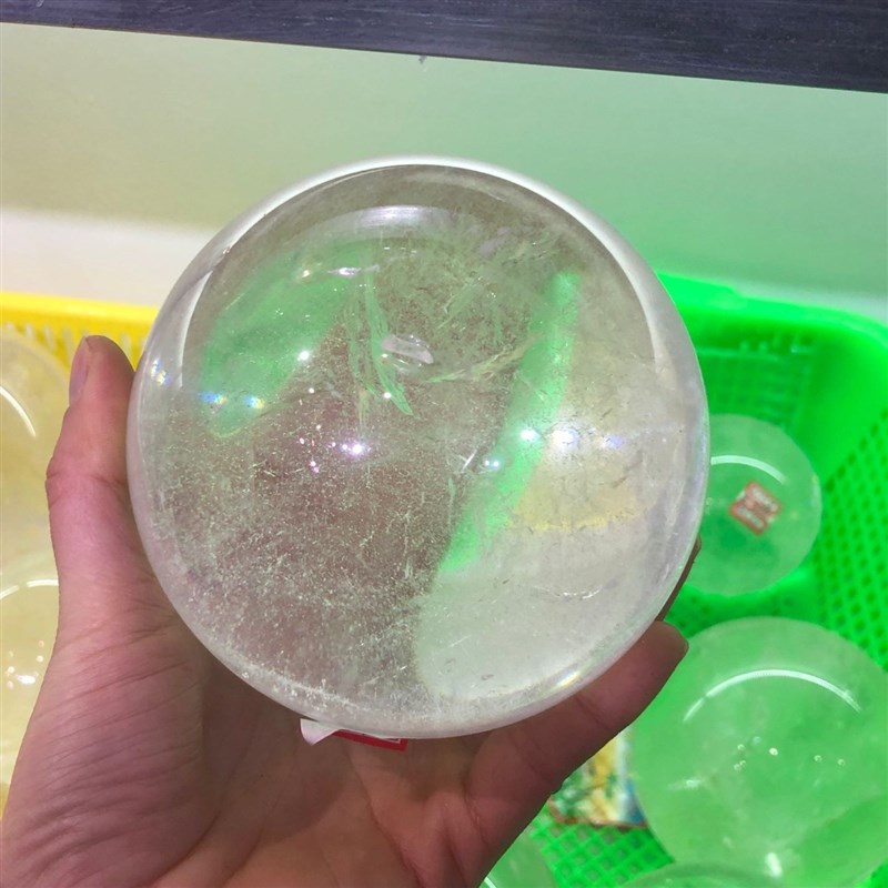 东海白水晶球摆件水晶球摆设 水晶原石