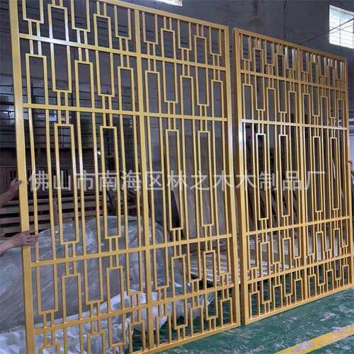 可移动屏风隔断客厅办公室家用遮挡入户玄关柜简约现代实木花格栅