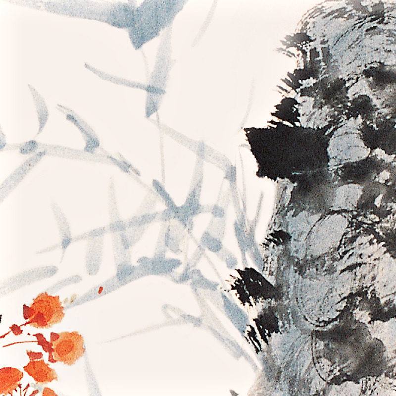 上品印画 江寒汀树枝鸟 新餐桌客厅卉挂画装饰画墙壁画