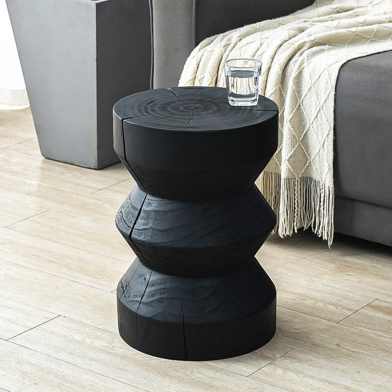 碳化实木墩子黑色边角几民宿床头柜架树桩根雕茶几,住宅家具,根雕凳子,淘宝优惠券,粉丝福利购,淘宝优惠卷