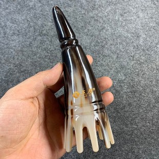 点犀天然牦牛角梳洗发梳五行经络梳大齿按摩梳头疗刮痧梳头皮洁