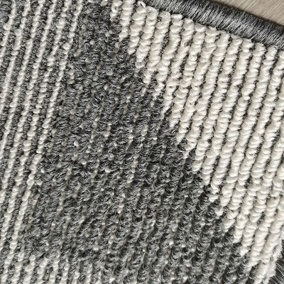 现代条纹地垫机洗家用门厅进门客厅几何图案线条防滑灰地毯