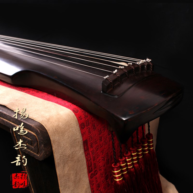 扬鸣古琴】老匠人纯手工制作百纳伏羲古琴纯生漆 送古琴桌凳