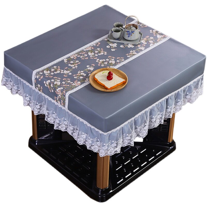 烤火桌皮罩防水防油防烫免洗麻将罩茶几桌布正方形电暖炉桌子罩