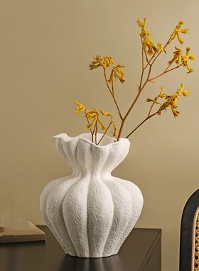 法式瓶白色高级感客厅桌面家居复古艺术装饰干器