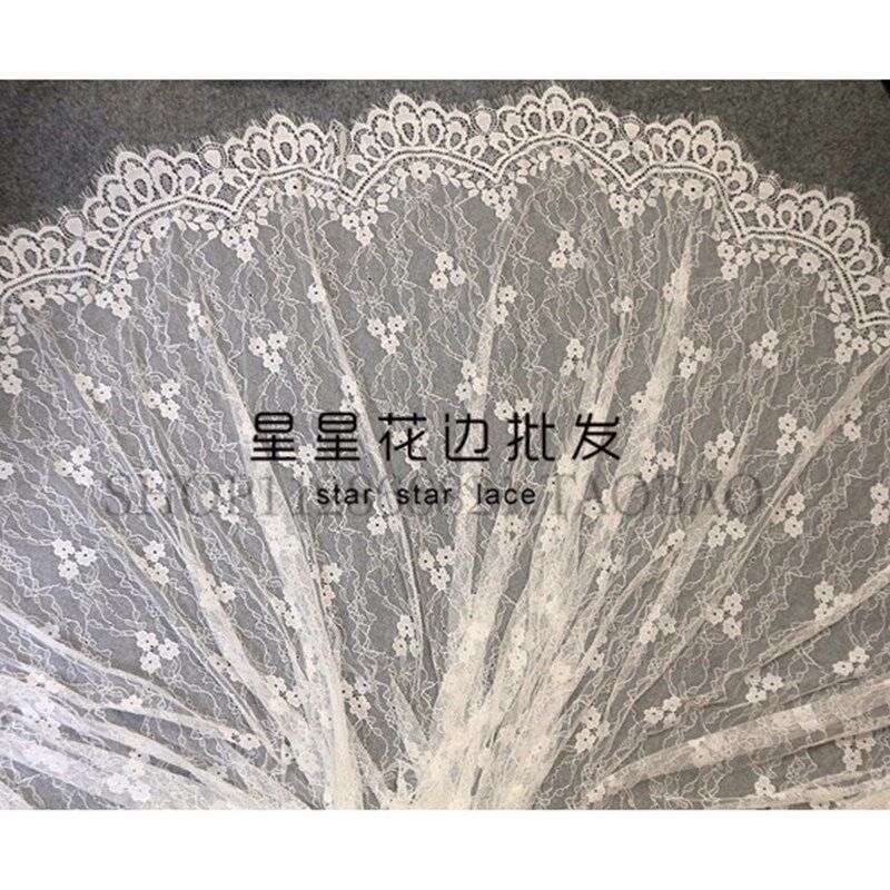米价米宽 出口睫毛蕾丝花边布料DIY甜品台布窗帘床幔头纱面料