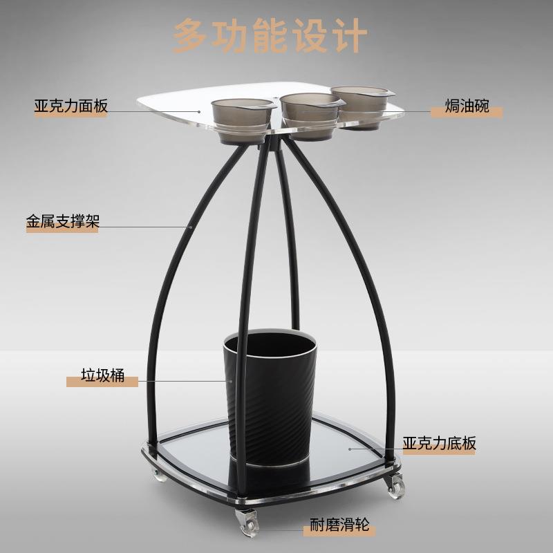 理发店烫染推车工具车亚克力面板美发店储物柜理发工具收纳杠车