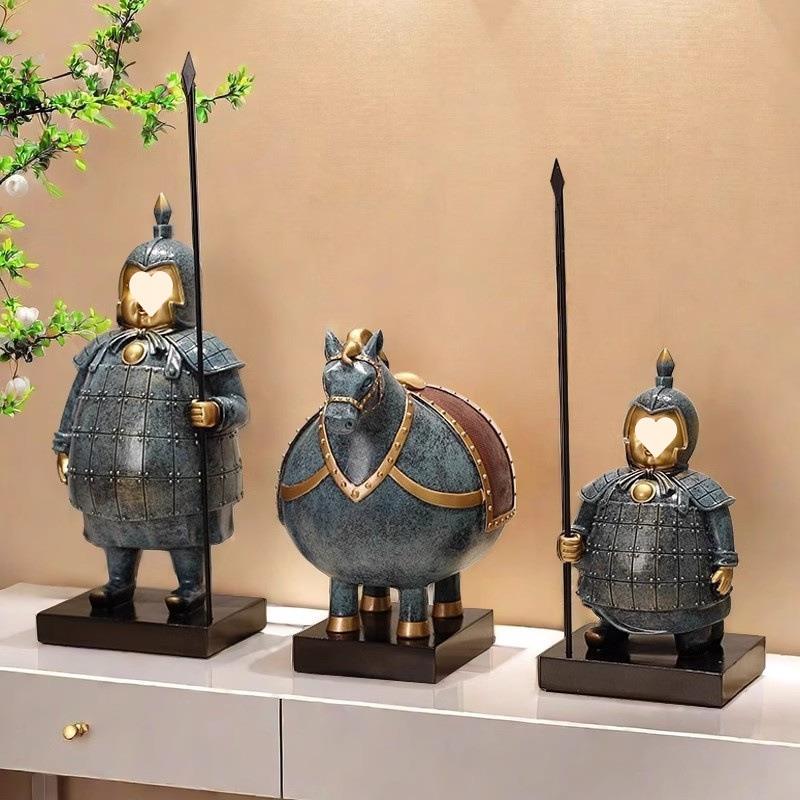 创意兵马俑摆件装饰品办公室电视柜酒柜桌面文创纪念品艺术工艺品