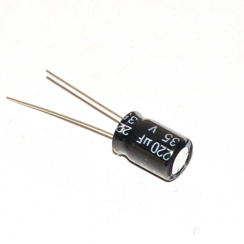 铝电解电容35V220UF8*12CX承兴高频低阻220UF35V系列铝电解