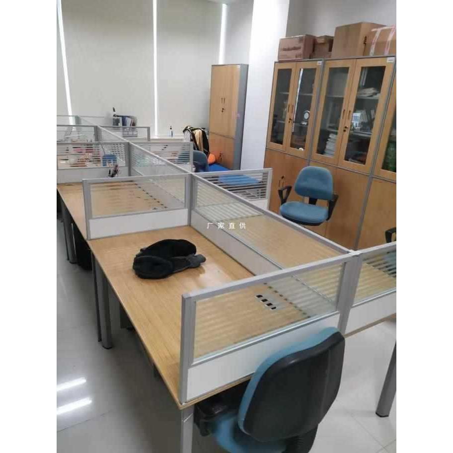 定 制办公桌桌面屏风挡板铝合金加高隔音隔板隔断桌子防掉落围挡图片