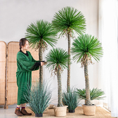 大型仿真绿色造景假树室内商场橱落地端装 饰盆景