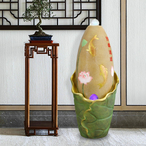 创意假山流水喷泉水晶球转运球客厅室内招财蛋水景观饰礼品