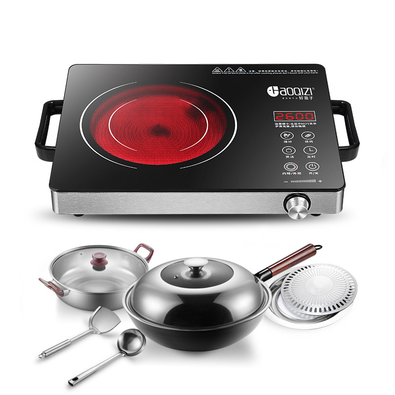 妻子电陶炉爆炒商用节能大功率电磁炉烤盘烤架陶瓷光波炉