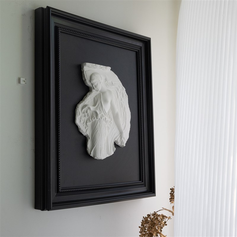 中古风电表箱装饰画石膏立体浮雕墙画美拉德法式配电箱遮挡挂画